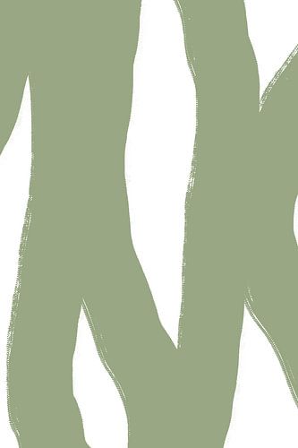 Moderne abstracte minimalistische vormen en lijnen in groen op wit IV