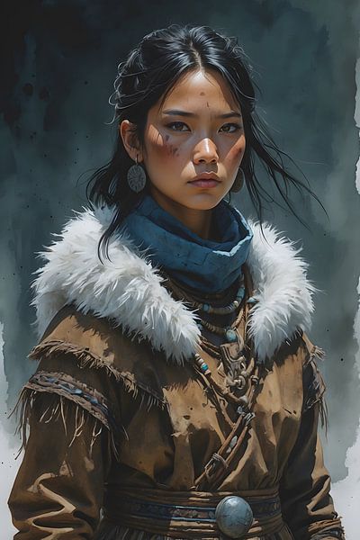 Eine junge Inuit-Frau von Ljupka Kareska