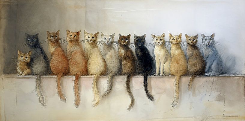 Le Mur des Chats n°2 par Studio BB