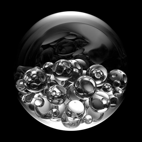 Glazen ballen in glazen bollen van Jörg Hausmann