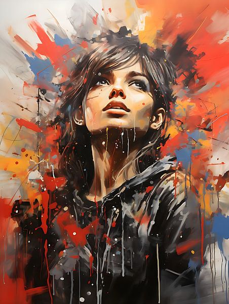 Banksy trifft Pollock-Kunst von PixelPrestige