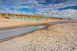Strandhuisjes bij De Koog op Texel van Rob Boon