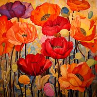 Colourful poppies