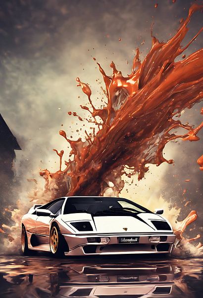 Lamborghini Diablo Spritzer Kunst von kevin gorter