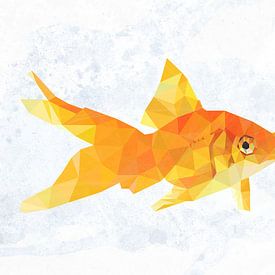 Low Poly Gold Fish 2