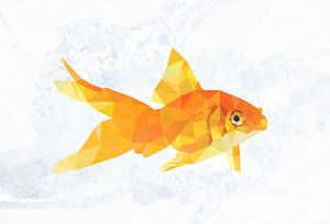 Poisson d'or Low Poly 2