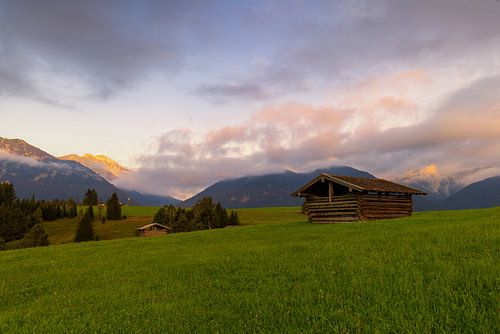 Pink clouds in Mittenwald