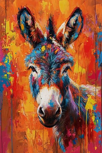 Colorful cute donkey by haroulita