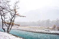 Turqoise water: winter in Kamikōchi Japan fotoprint
