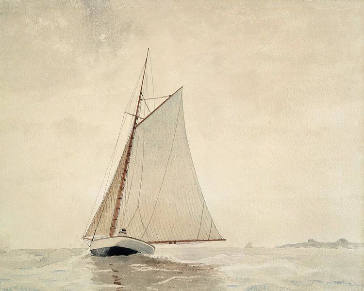 Sailing off the Coast of Glouchester van David Potter