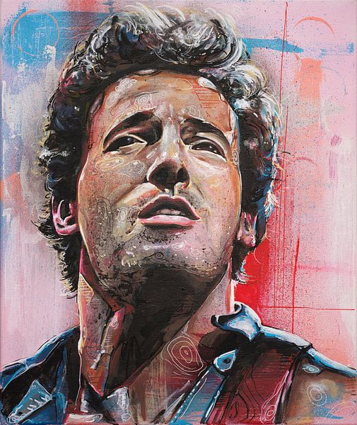 Bruce Springsteen peinture par Jos Hoppenbrouwers