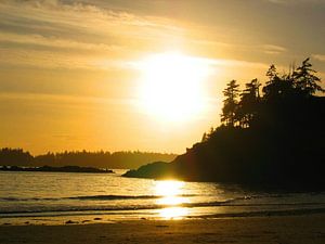 Coucher de soleil sur l'île de Vancouver