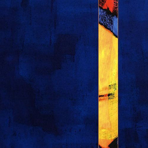 Abstracte kleurvelden / Blauw Oranje Geel