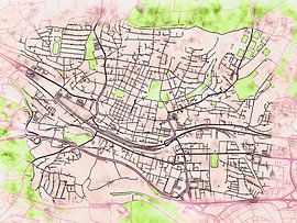 Map of Göppingen with the style 'Soothing Spring' by Maporia