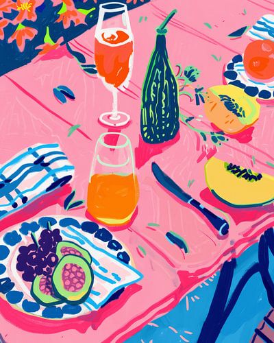 Kleurrijk en modern stilleven