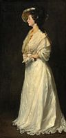 Jeune femme en blanc par Robert Henri