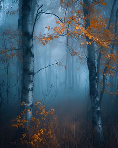Romantischer Herbstwald