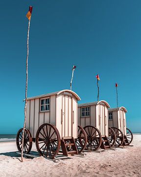 Historic bathing carts on Norderney by Steffen Peters