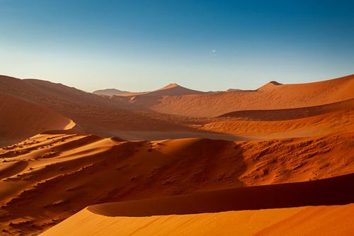 Orange-rote Sanddünen im Sossusvlei in Namibia