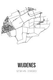 Wijdenes (Noord-Holland) | Map | Black and white by Prints of Place
