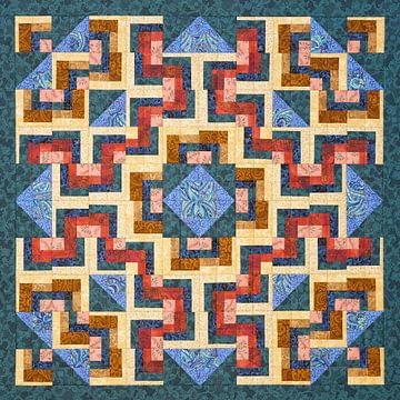 Geheimnisvolles Quadratisches Mandala 2 von Antoine van Buul