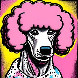 Pink Poodle Club 4 - Pop-Art-Illustration von The Art Kroep
