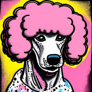 Pink Poodle Club 4 - illustration pop art sur The Art Kroep