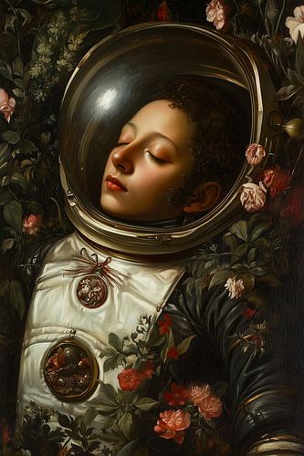 Schlafender Astronaut