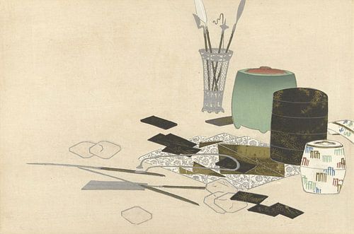 Incense supplies by Kamisaka Sekka, 1903