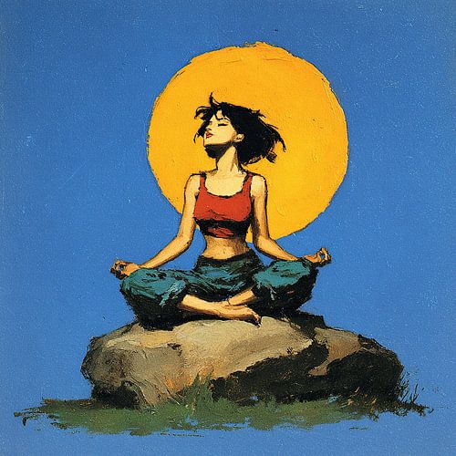 Meditating Woman | Zen Glow