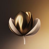 Strakke tulp in koffietinten. Een serie van 5