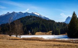 The frozen Lake Gerold in the Alps by ManfredFotos