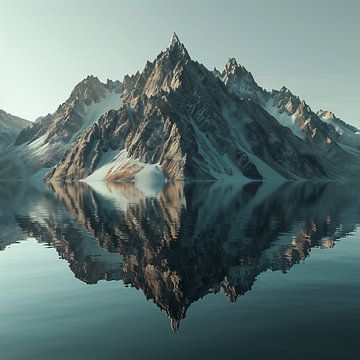 Reflectie in het meer van fernlichtsicht