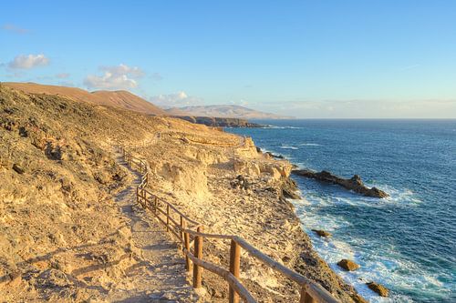 Sentier côtier à Ajuy, sur l'île de Fuerteventura