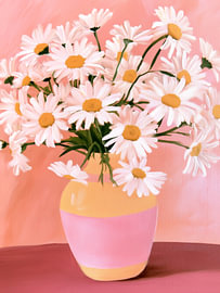 Pink daisy floral bouquet by IamHomeStudio