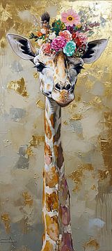 Giraffe Kunstwerk von De Mooiste Kunst