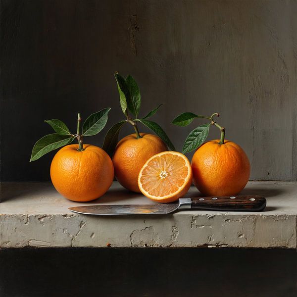 Still life with oranges by The Nudes Gallery