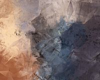 Terra, Taupe und Flieder. Moderne abstrakte Kunst. Kristalle.