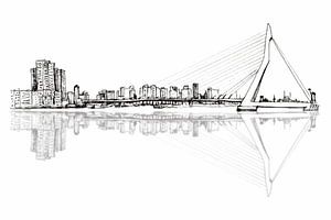 Rotterdam Pont Erasmus Skyline