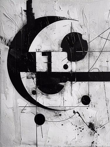 Art abstrait de la lune noire