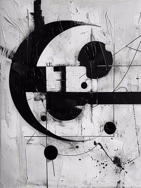 Black moon abstract art by haroulita