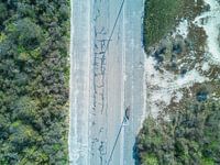 Empty road to the beach