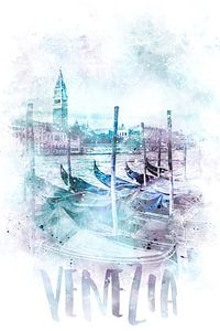 Moderne Kunst CANAL GRANDE | Aquarell
