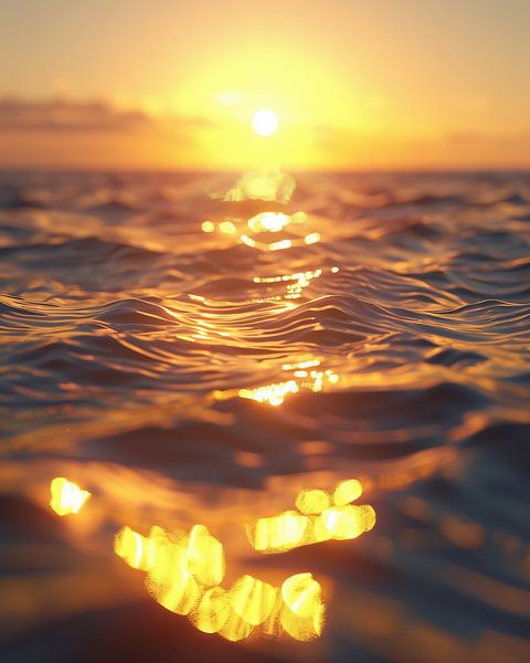 Meeresglühen bei Dämmerung von fernlichtsicht