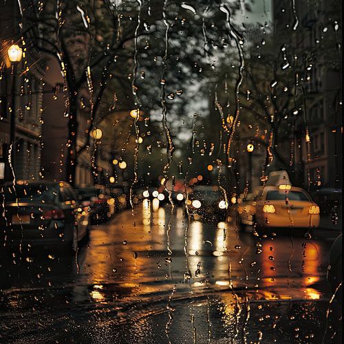 A rainy day in New York city