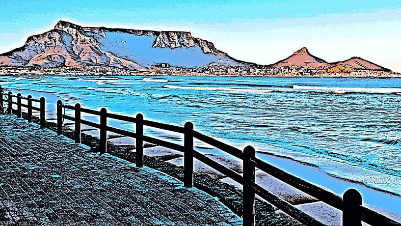 Tafelberg in Kapstadt mixed media von Werner Lehmann