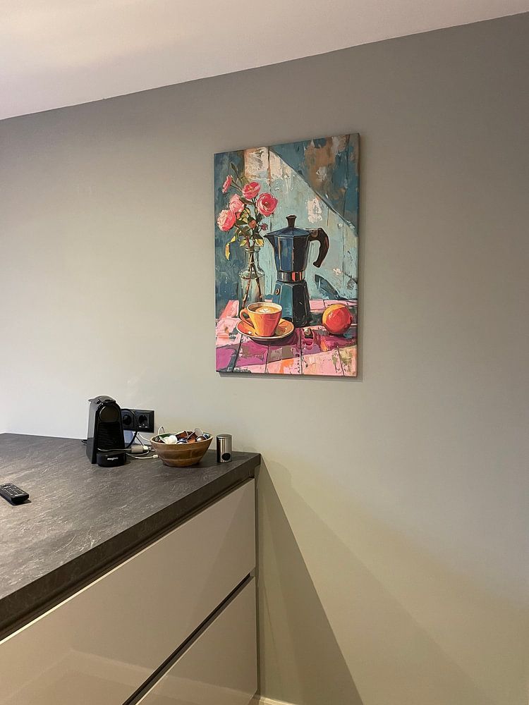 Coffee - coffee pot - Percolator - painting mexican shades by Marianne Ottemann - OTTI