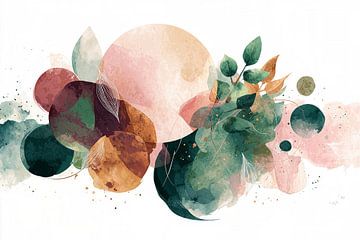 Botanische Abstract in Aquarel no.6 van Studio BB