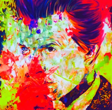 Hommage an David Bowie Neon Vintage Summer Splash von Felix von Altersheim