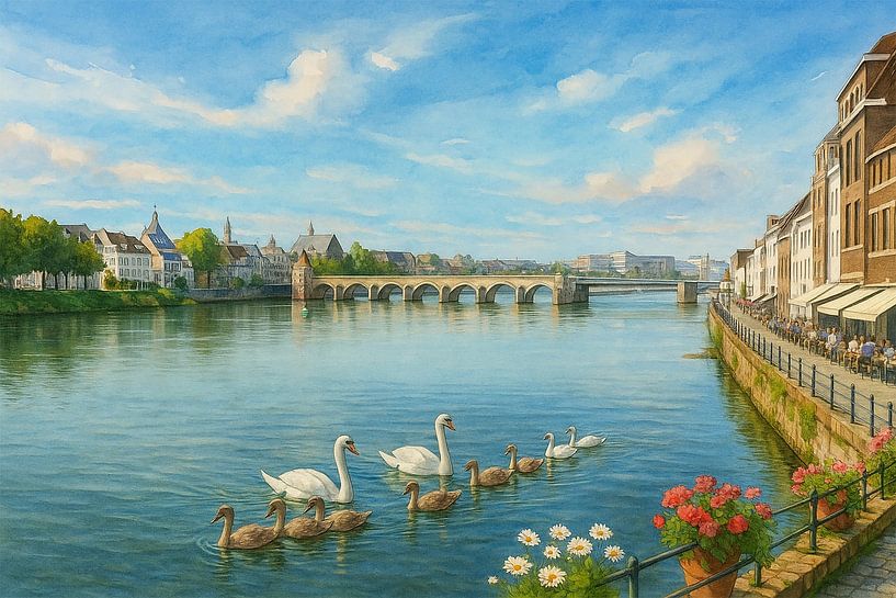 Maastricht st. Servaas bridge by Bert Quaedvlieg